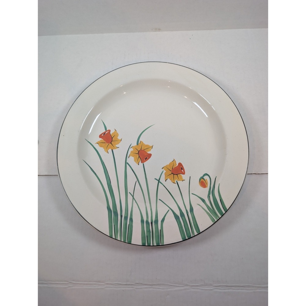 Vintage Ridgways Bedford Ware Q049 Hand Painted Daffodil Plate 10.5" England